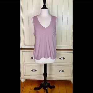 ⚜️Madewell Dusty Rose V-Neck Cotton Tank⚜️